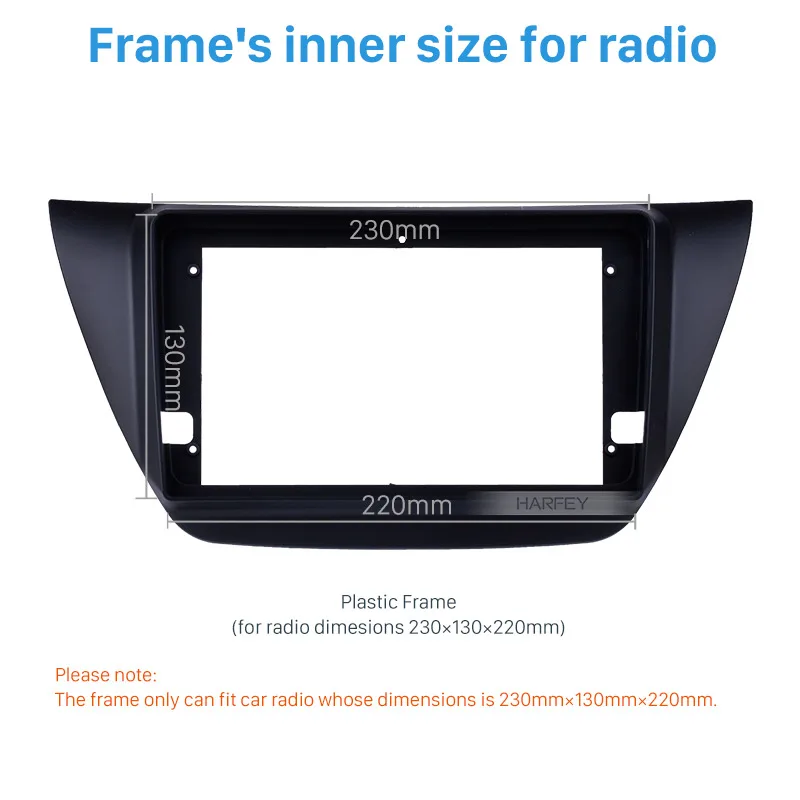 Harfey, автомобильная магнитола, двойной Din ", установка для MITSUBISHI LANCER IX 2006, стерео рамка, набор для крепления, накладка на панель, без зазора
