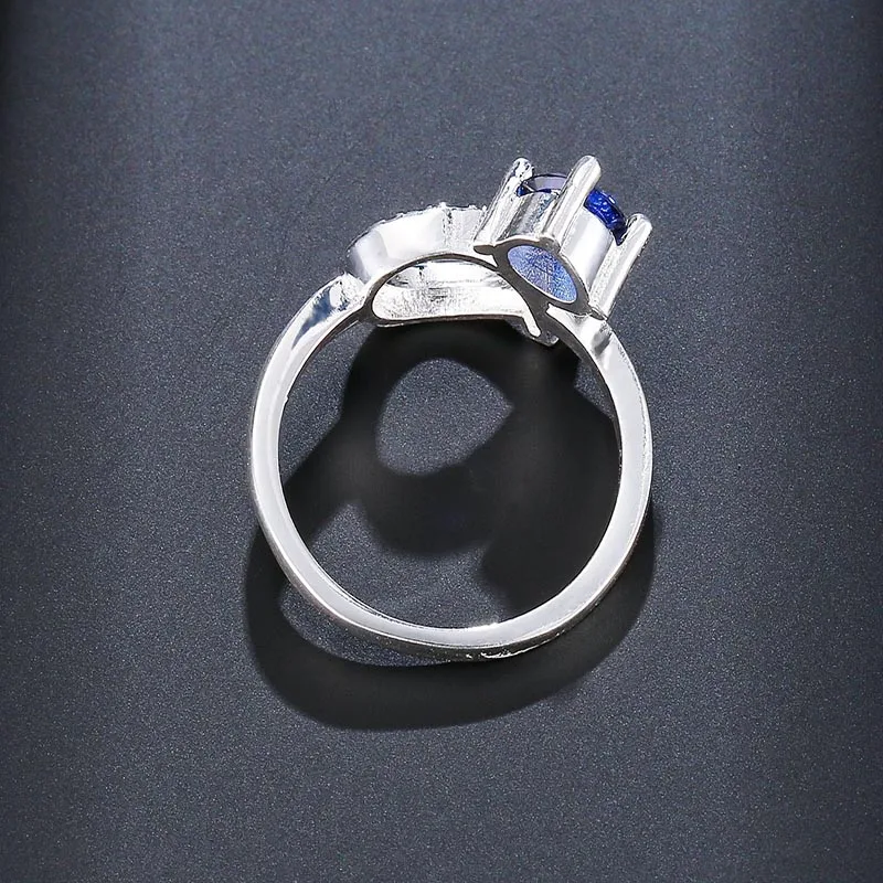 Bague Ringen, дизайн, кольцо 925, ювелирное изделие для женщин, с геометрическим узором, модный сапфировый камень, бант, Подарок на годовщину, вечерние, свадебные