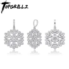 Высококачественное ожерелье TOPGRILLZ с подвеской в виде снежинки