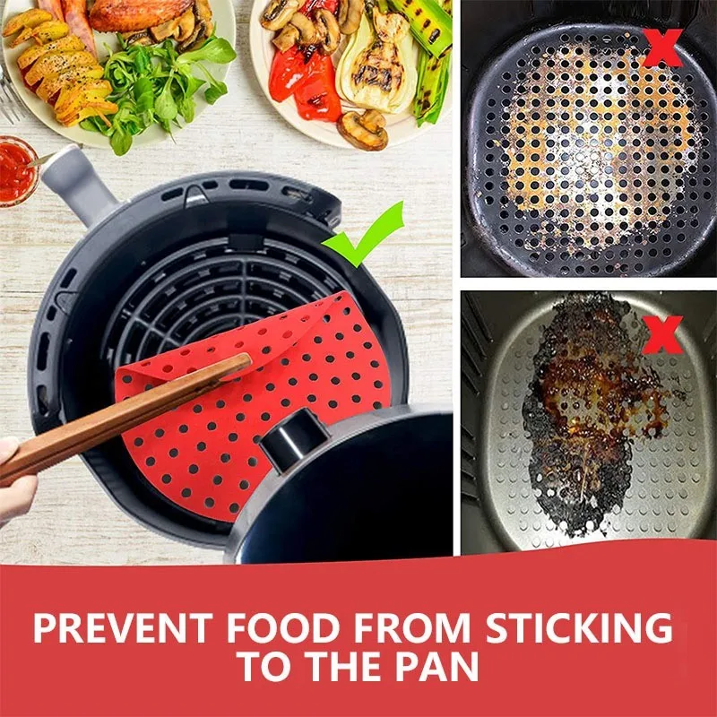 Air Fryer Silicone Mats or Liners for Non-Stick Air frying