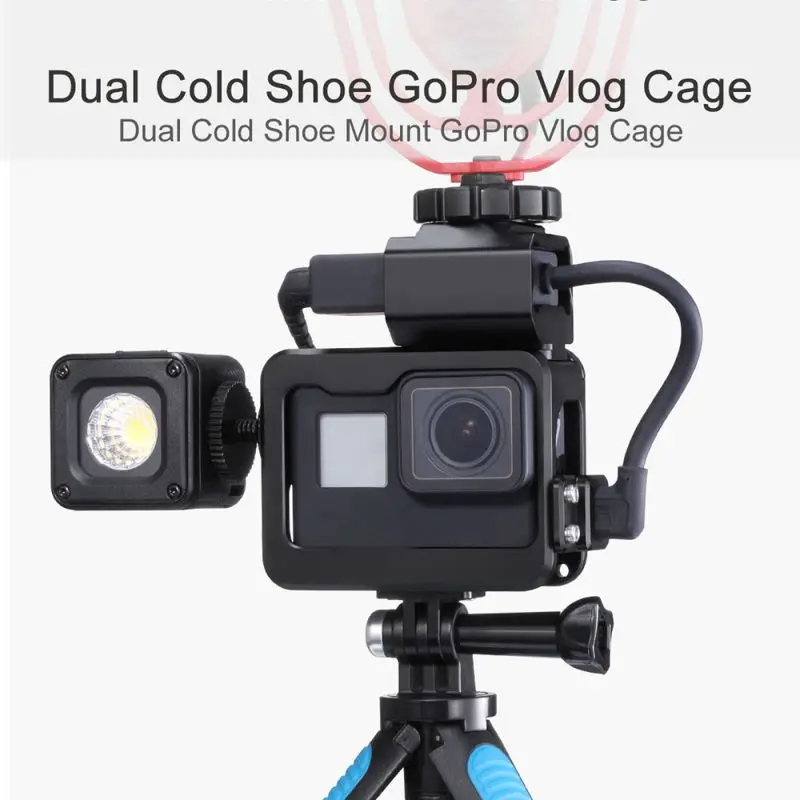 V3 Pro Metal Vlog Camera Cage Suitable For Gopro7 Practical Camera Cage With Dual Cold Shoe Design Microphone Adapter Mic Cable
