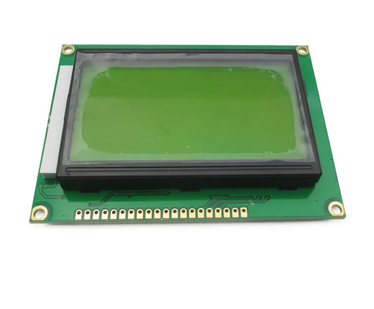 

Yellow Screen LCD12864 Display LCD Screen with Chinese Word-bank with Backlight 12864-5V Parallel Port Serial Port
