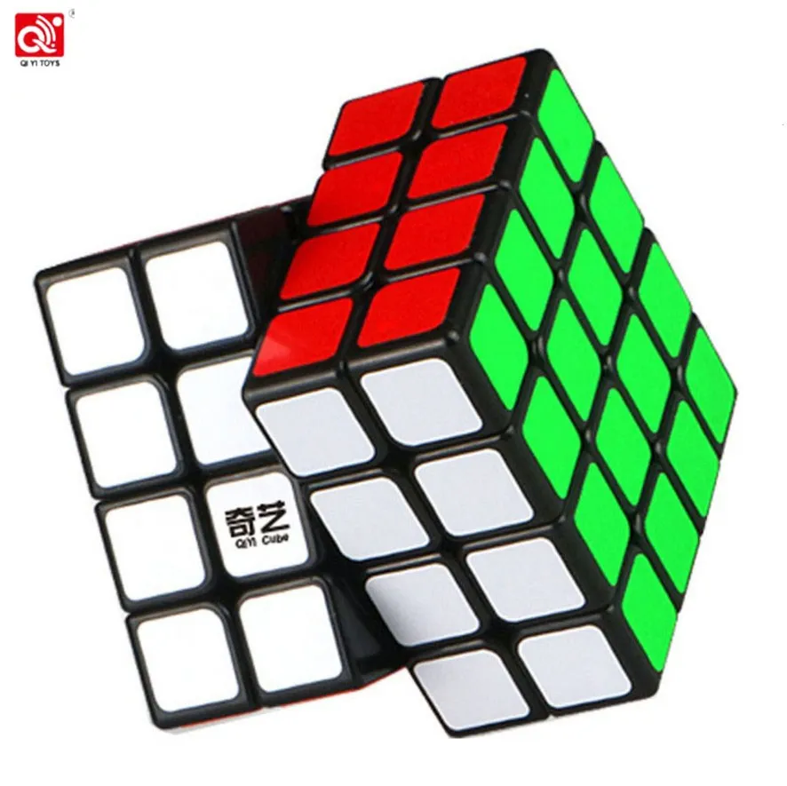 Qiyi 4x4x4 шаги 6,2*6,2*6,2 см соревноваться в скорости введение гладкий 4 волшебный Нео Куб оксифилла интерес игрушки для детей Распродажа
