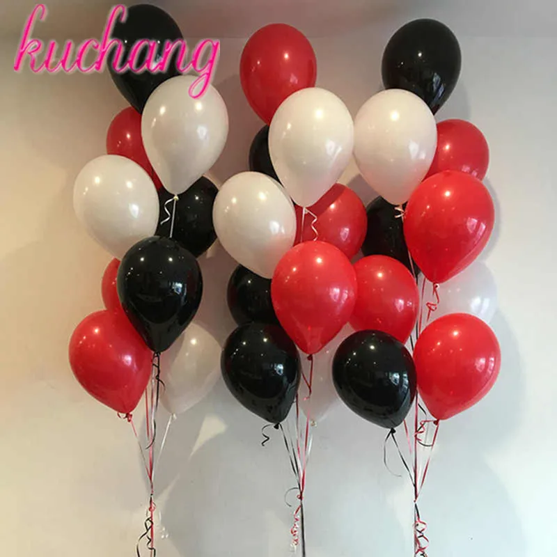12 шт. 10 дюймов утолщение латексный шар матовый шар красный черный многоцветный воздушный шар День рождения Свадебные принадлежности
