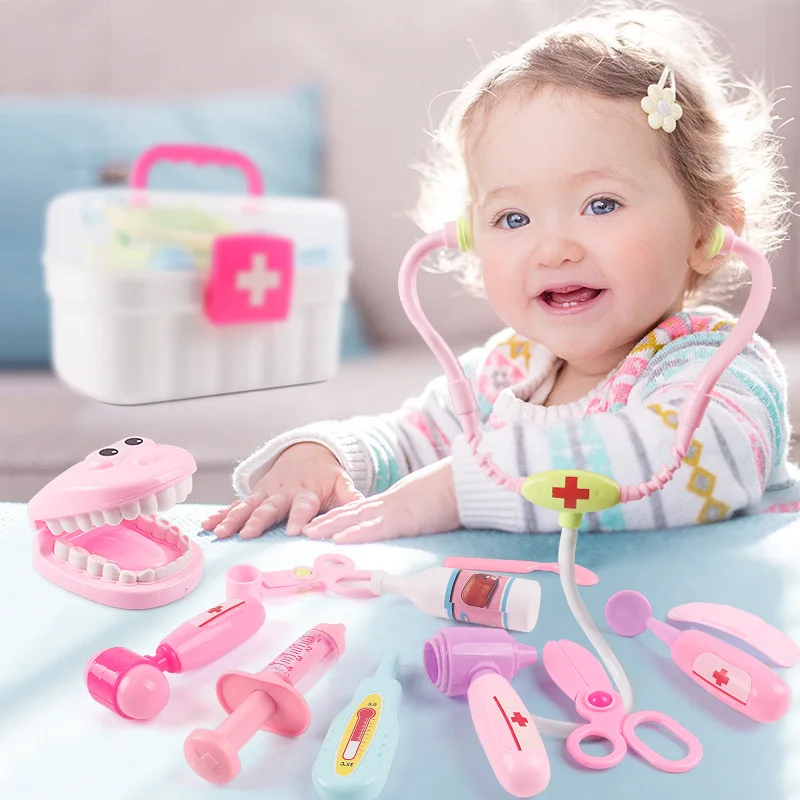 

Zhi en bao Genuine Rainbow Cat Model Doctor Set with Storage Box Children'S Educational Toy