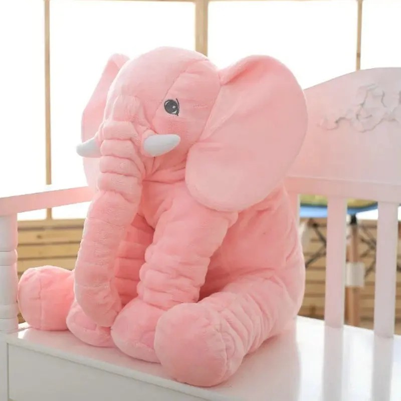 Elefante de peluche de dibujos animados de 40/60cm, cojín infantil para dormir, almohada de peluche, muñeca Bab, regalo de cumpleaños para niños