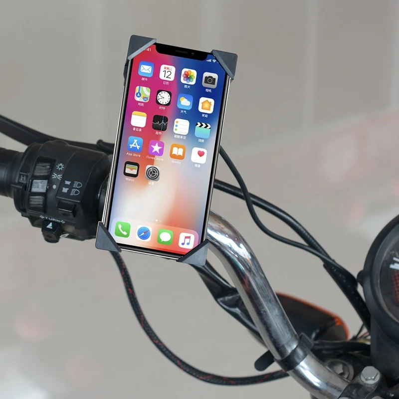 Для телефона на мотоцикл крепление с Зарядное устройство 5V 2.1A Usb Порты и разъёмы устанавливается на руль зеркало бар держатель сотового телефона костюм все 3,5 до 6