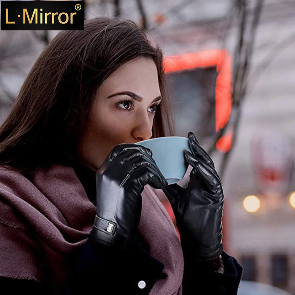 L. Mirror 1 пара Женские Мужские перчатки с сенсорным экраном толстые теплые зимние перчатки