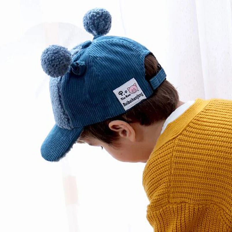 HPBBKD New Fashion Warm Baby Cute Hats Baby Cap For Children Winter Plus cashmere Cotton Hat Kids beanies Boy Girls Hat GH705