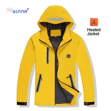 Спортивная куртка с электрическим подогревом для мужчин и женщин, зимняя теплая одежда, ветрозащитная Водонепроницаемая флисовая куртка для походов и кемпинга с подогревом