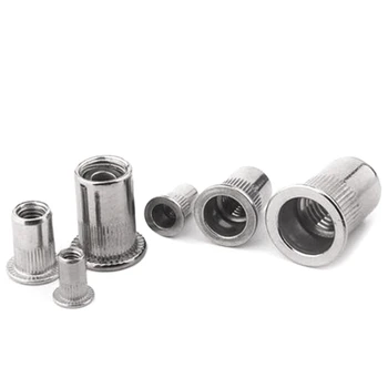 

Flat Head Rivet Nuts Set Aluminum Alloy Rivet Nuts Nut Insert Riveting Set