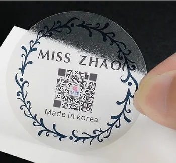 

Custom logo printed Waterproof Vinyl Custom Transparent Sticker Clear adheresive label