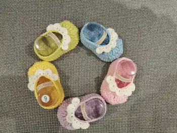 

Hand woven early spring lace cute baby shoes walking shoes