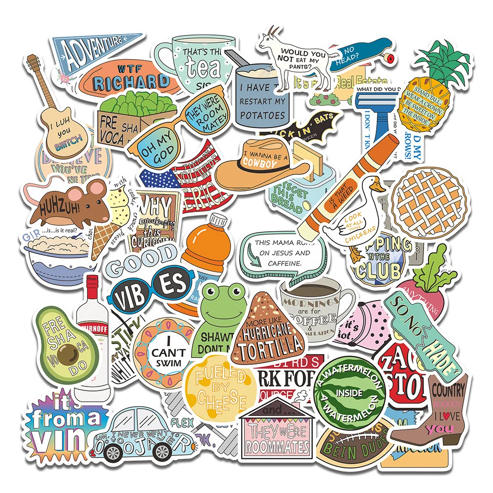 

10/30/50PCS Cartoon Vine Stickers For Waterproof Decal Laptop Motorcycle Luggage Snowboard Fridge Phone Car Sticker