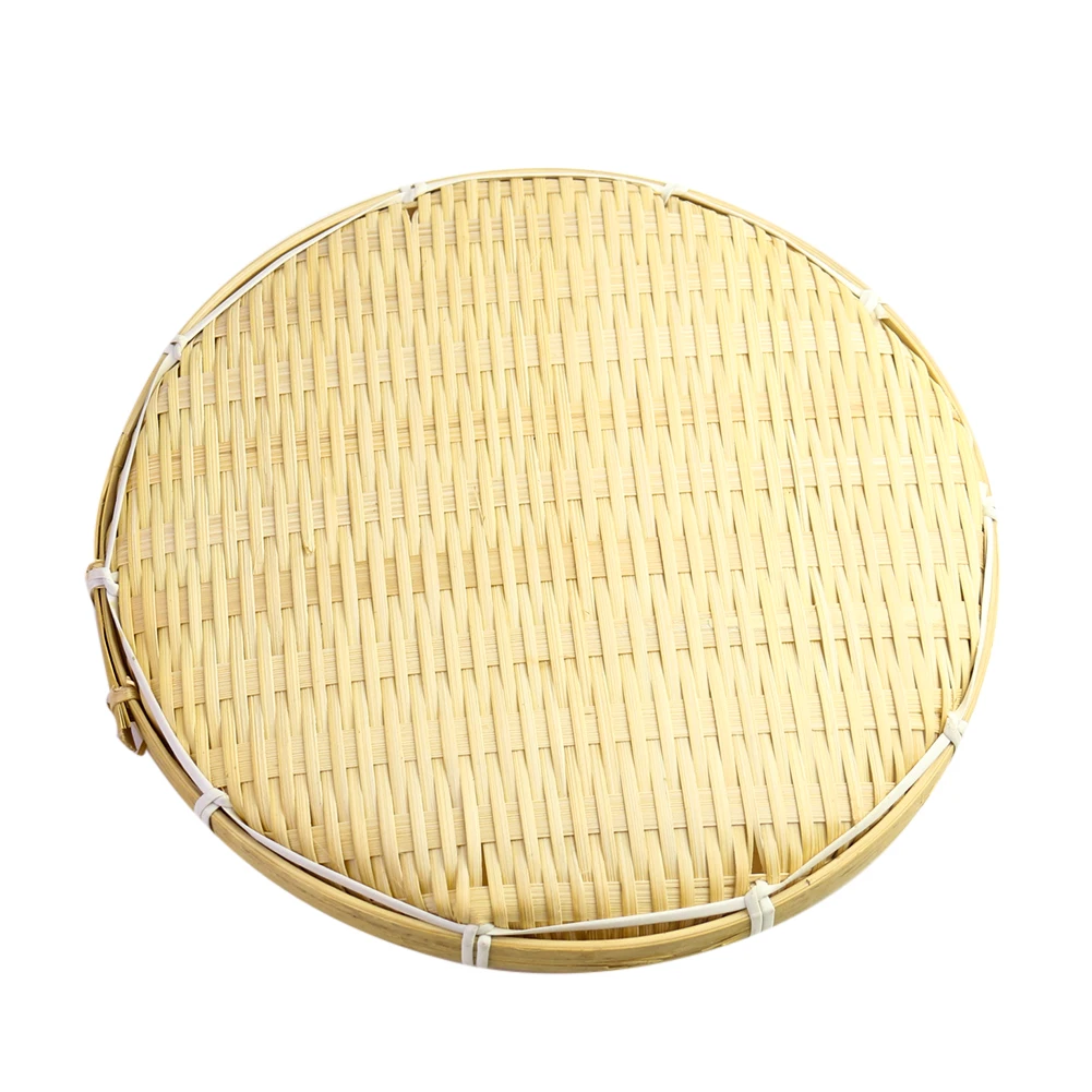 Handmade Bamboo Woven Fruit Basket Creative Household Storage Basket Refreshment Tray Kitchen Dishes Bamboo Sieve for Drying Tea 3