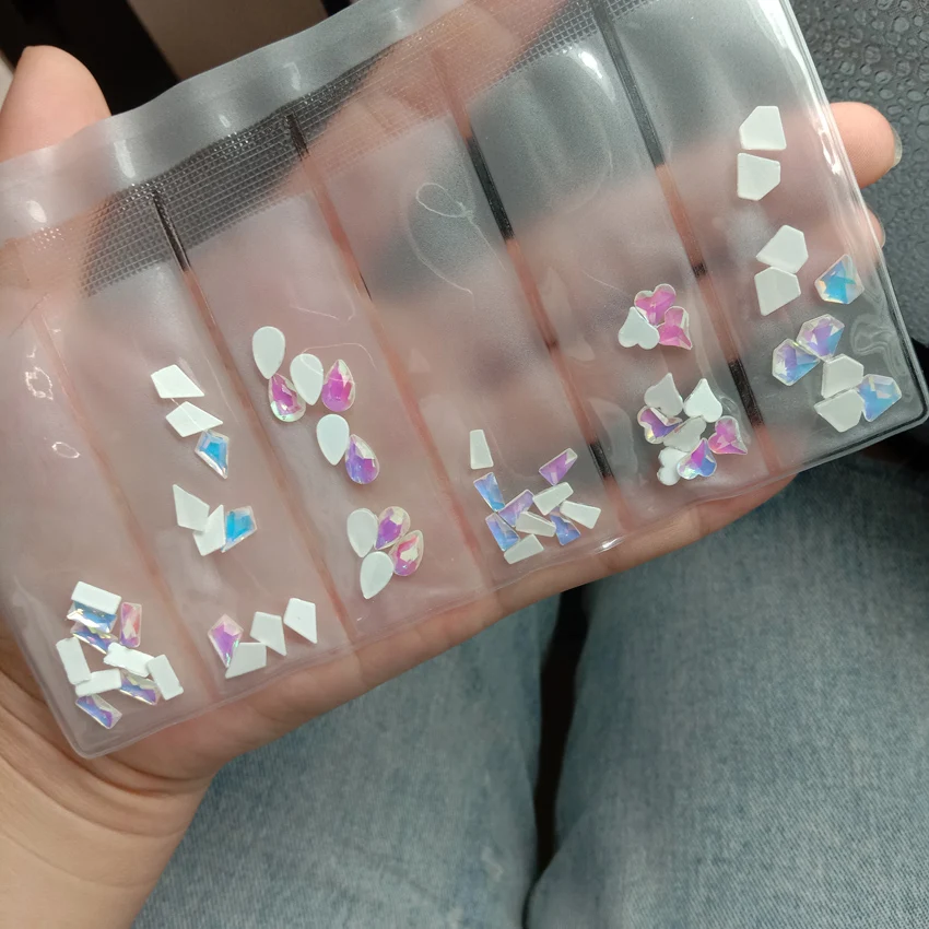 1 упаковка микс Стиль драгоценные камни 3d-украшения для ногтей Хрустальные Стразы AB капли воды алмазные подвески камни ногти аксессуары набор