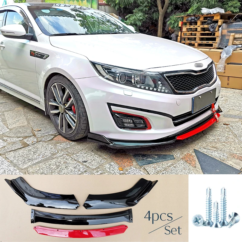 Front Bumper Spoiler Protector Plate Lip Body Kit Carbon Surface Chin Shovel Contrast Color Design For Kia Optima K5 2014-car bumper guards