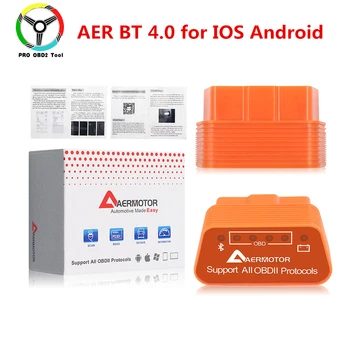 

AER ELM327 V1.5 Bluetooth 4.0 OBD2 ELM 327 1.5 Car Diagnostic Tool Support All OBDII Protocols for IOS/Android/Windows/PC
