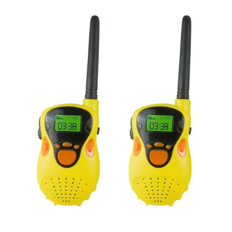 

2pcs Kid Simulation Walkie Talkies Portable Comfortable Handle Function with Flashlight Electric Radio Children Puzzle Game