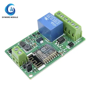 

DC 7-30V WiFi Relay Module ESP8266 ESP-12F 10A 220V Wireless Rely Switch Board APP Remote Control for Smart Home
