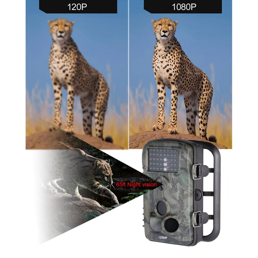 Игровая камера для охоты 12MP 1080P HD 120 широкоугольная инфракрасная камера ночного видения 42 шт. ИК светодиоды 2,4 дюймов ЖК-экран Камера RD1000