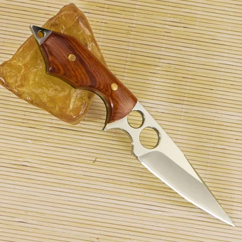 

Promithi Outdoor Survival Knife Wild Survival Knife Military Knife Portable Sharp Straight Knife Blade Self-defense Knife