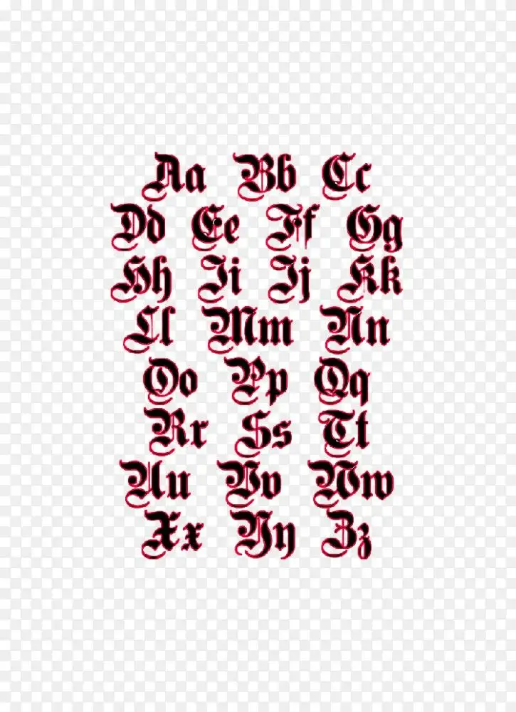 纹身旧英语拉丁字母英语字母表 英文字体png图片素材免费下载 图片编号 Png素材网