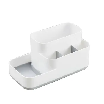 

New creative storage box plastic separable grid finishing cosmetics desktop shelf storage box Organize and collect debris