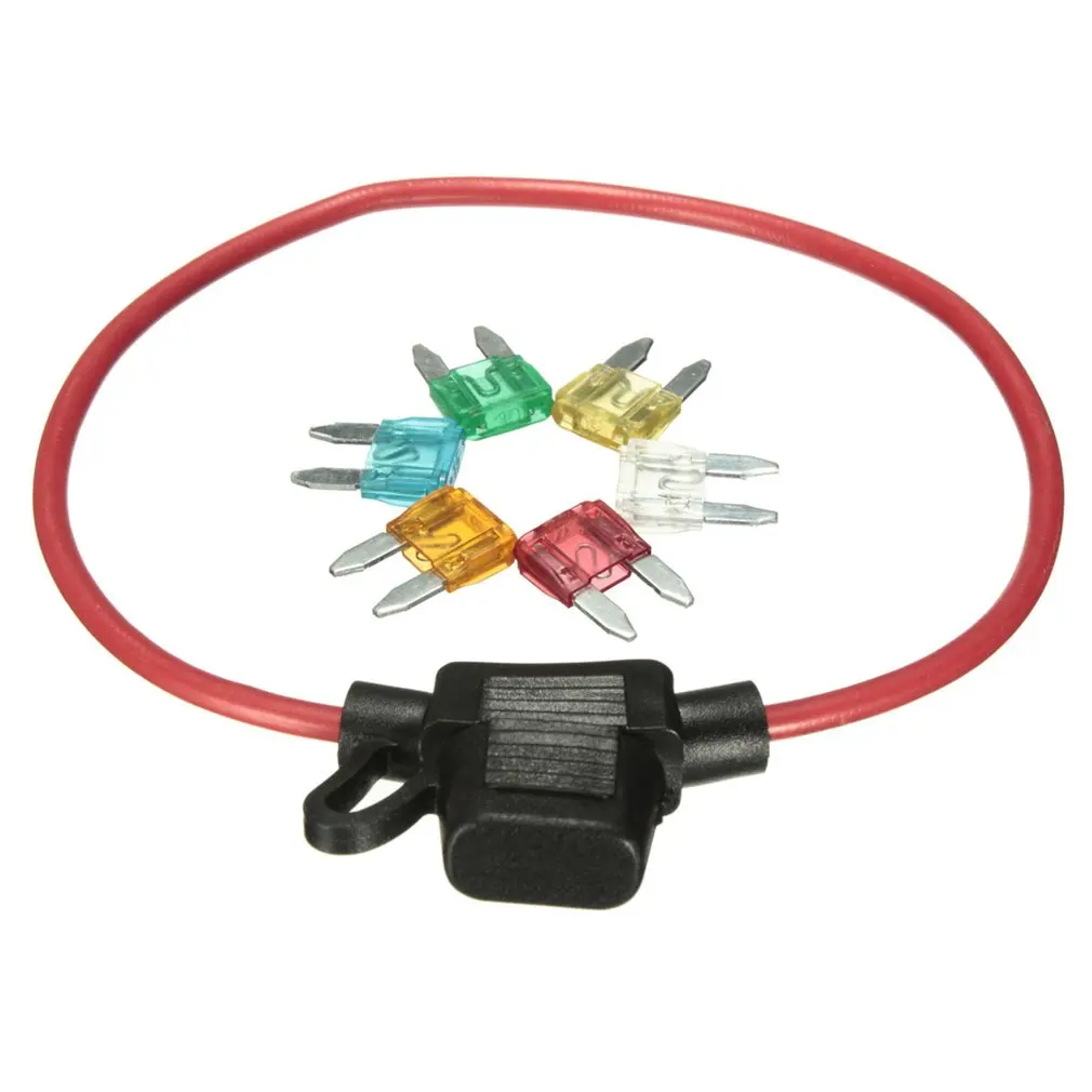 New120PCS 5A 7.5A 10A 15A 20A 25A 30A предохранители и 10 шт. 14AWG встроенные предохранители патрон предохранителей