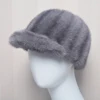 Hot Hale Men Real Mink Fur Straw Hats Men Winter Hats Mink Fur Hats Street Trendy Hip-hop Hat Caps Brimless Cap Beanies For Men 3