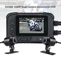 Мотоцикл автомобиль камера 1080 p Авто DVR GPS мото регистраторы с Спереди Сзади Двойной портативный спереди и сзади видеокамеры регистраторы