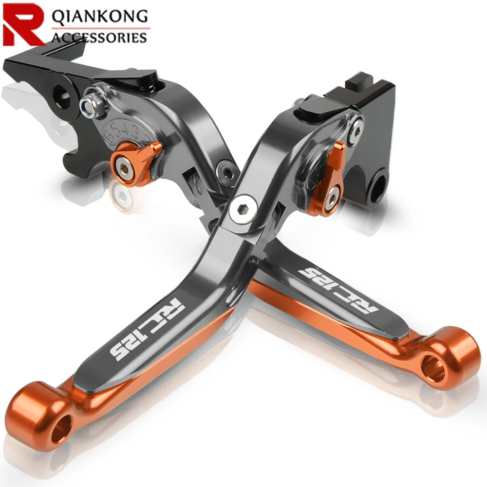

FOR KTM RC125 2011-2016 2012 2013 2014 2015 CNC Motorcycles Adjustable Folding Extendable Brake Clutch Levers With RC125 logo