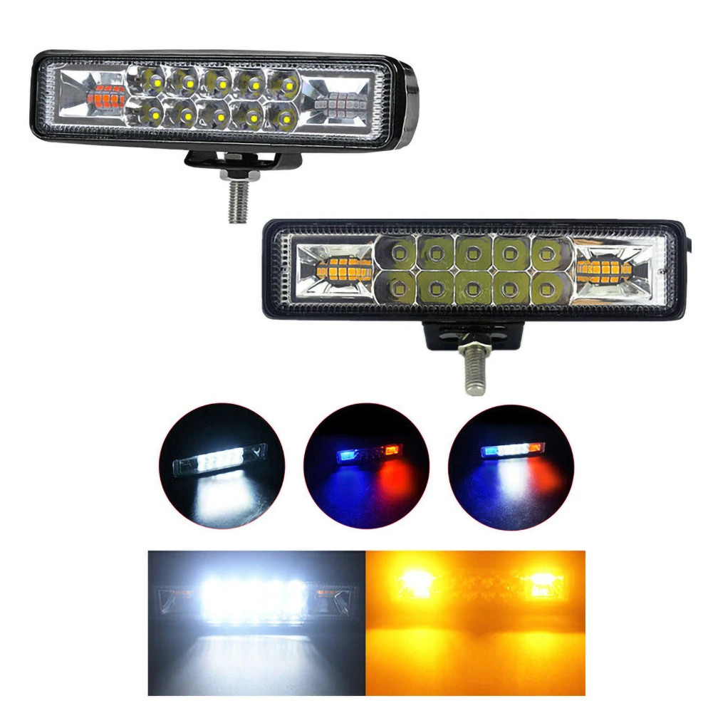 48W Strobe Flash Work Light Led Light Bar For Offroad Atv Jeep Suv Moto G3L2