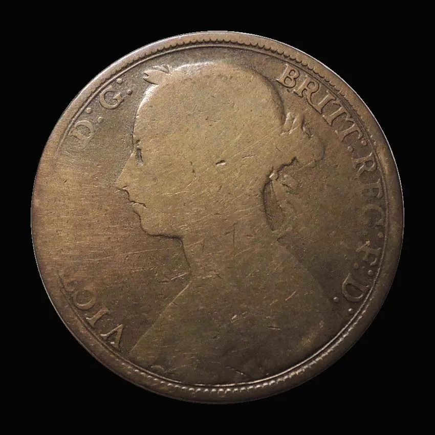 UK Great British 1 Pence Coins 1889 Youth Victoria Edition Europe 100% Original Coin Old 31mm | Дом и сад