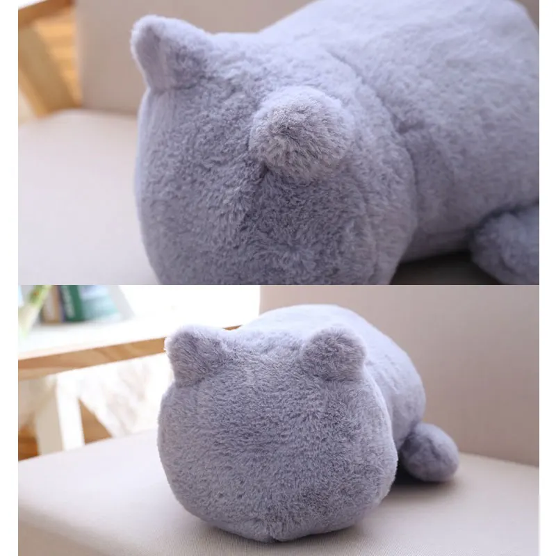 Kawaii cat плюшевые игрушки супер милый жирный кот Форма плюшевая кукла игрушка-подушка черный белый мультфильм животное кошка мягкие плюшевые игрушки кукла