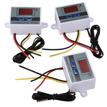 

HOT-3Pcs 220V 10A Digital LED Temperature Controller Thermostat Control Switch Probe