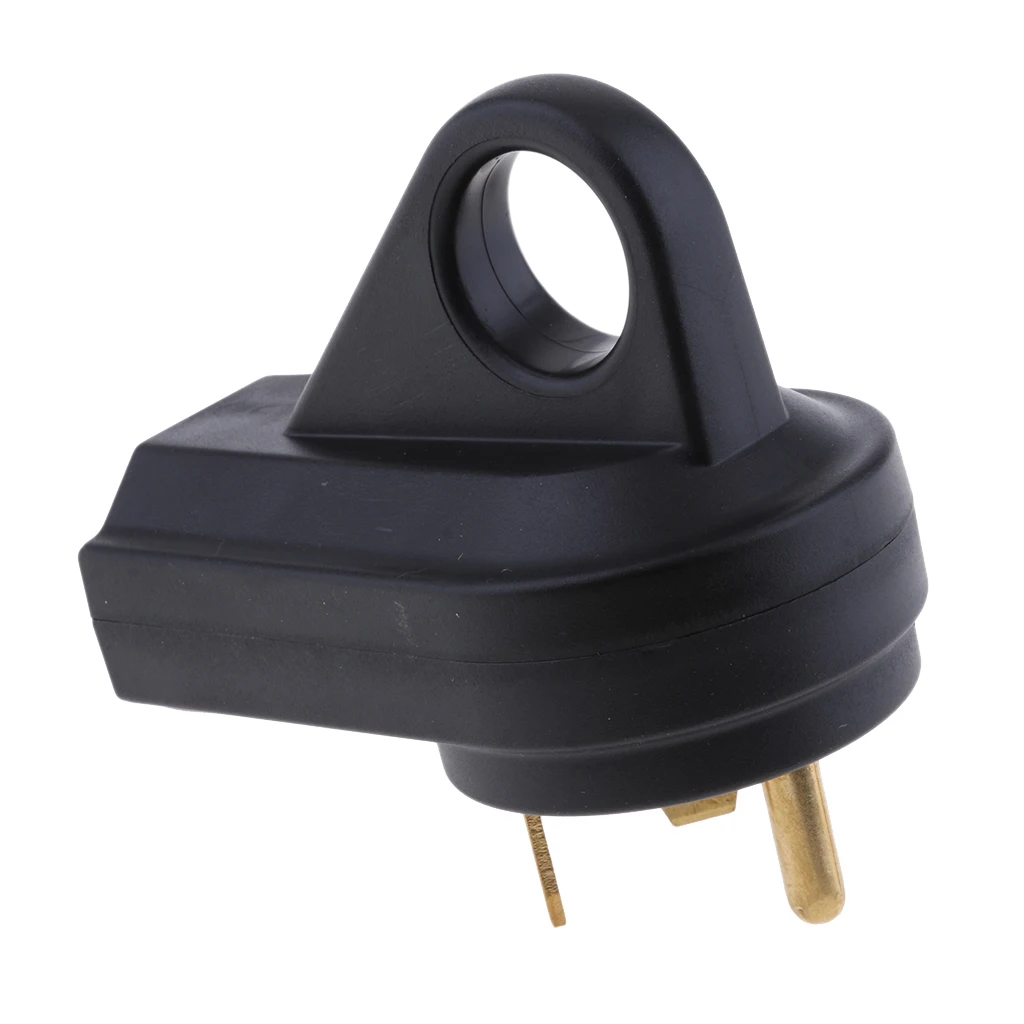 RV 30 Amp Electrical Cord Male Replacement Plug End with Handle BLACK