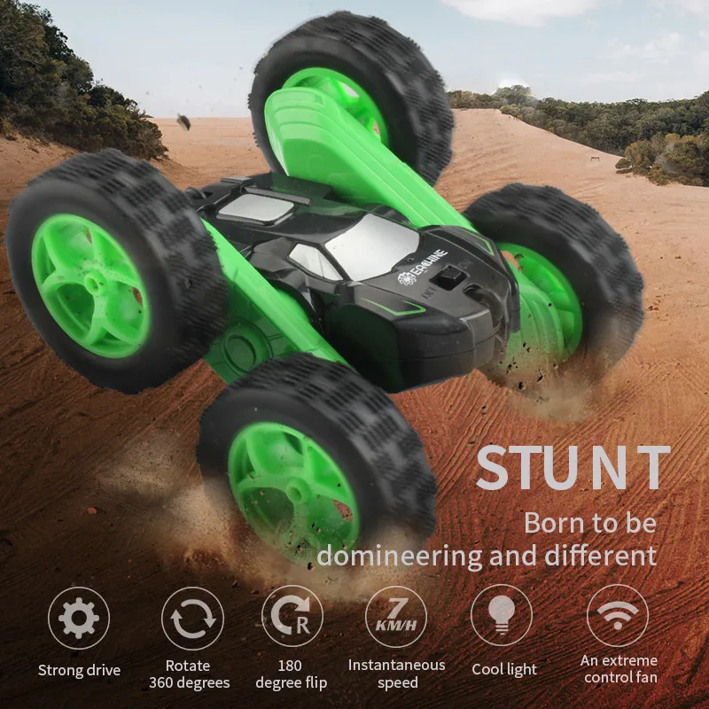 Eachine EC02 1:24 RC Car 2.4G 4CH Stunt Drift Deformation Roll Car 360 Degree Flip Robot Vehicle Models Remote Control Kid Toys
