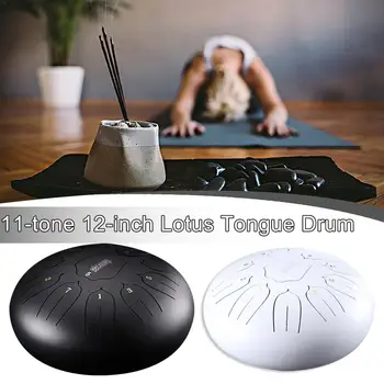 

Steel Tongue Drum Lotus Tongue 11 Sound 12 Inch Empty Drum Empty Drum Portable Lotus Flower Style Hand-built Lotus Tongue