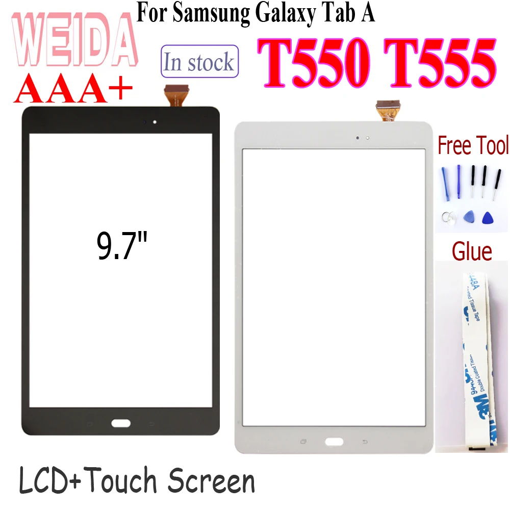 WEIDA lcd 9," сенсорный экран для samsung Galaxy Tab A 9,7 SM-T550 T550 T551 T555 сенсорный экран дигитайзер Бесплатный инструмент