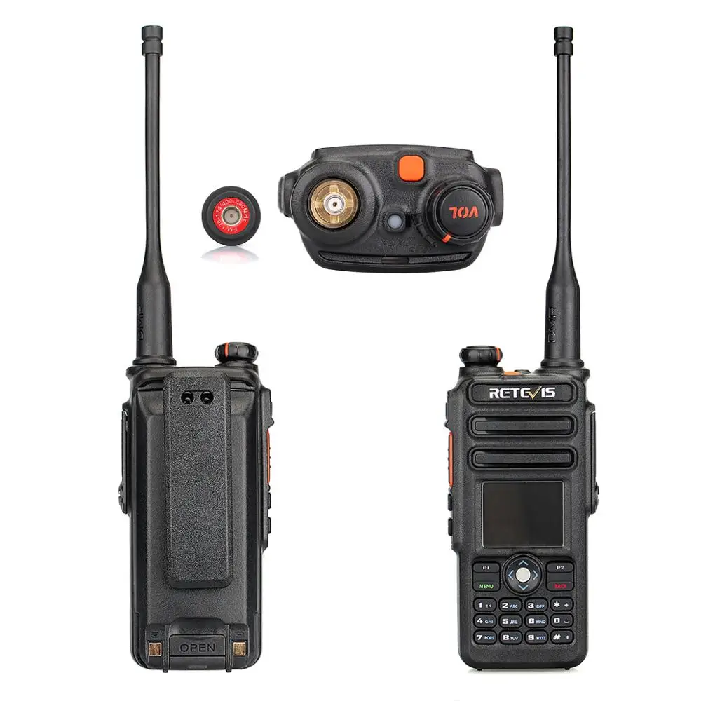 2 шт. Retevis RT82 Двухдиапазонная DMR цифровая рация VHF UHF(gps) IP67 водонепроницаемый портативный Радиоприемник Amador Hf трансивер dmr