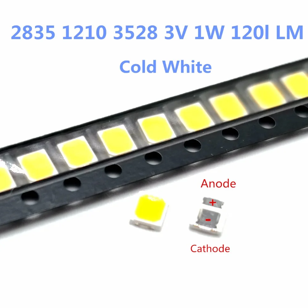 10-100 шт. для led-телевизор светодиодной подсветкой 2835 3030 3535 2828 5730 3014 4014 3V 6V 1W 2W для Ремонт lcd-телевизоров Прохладный холодный белый