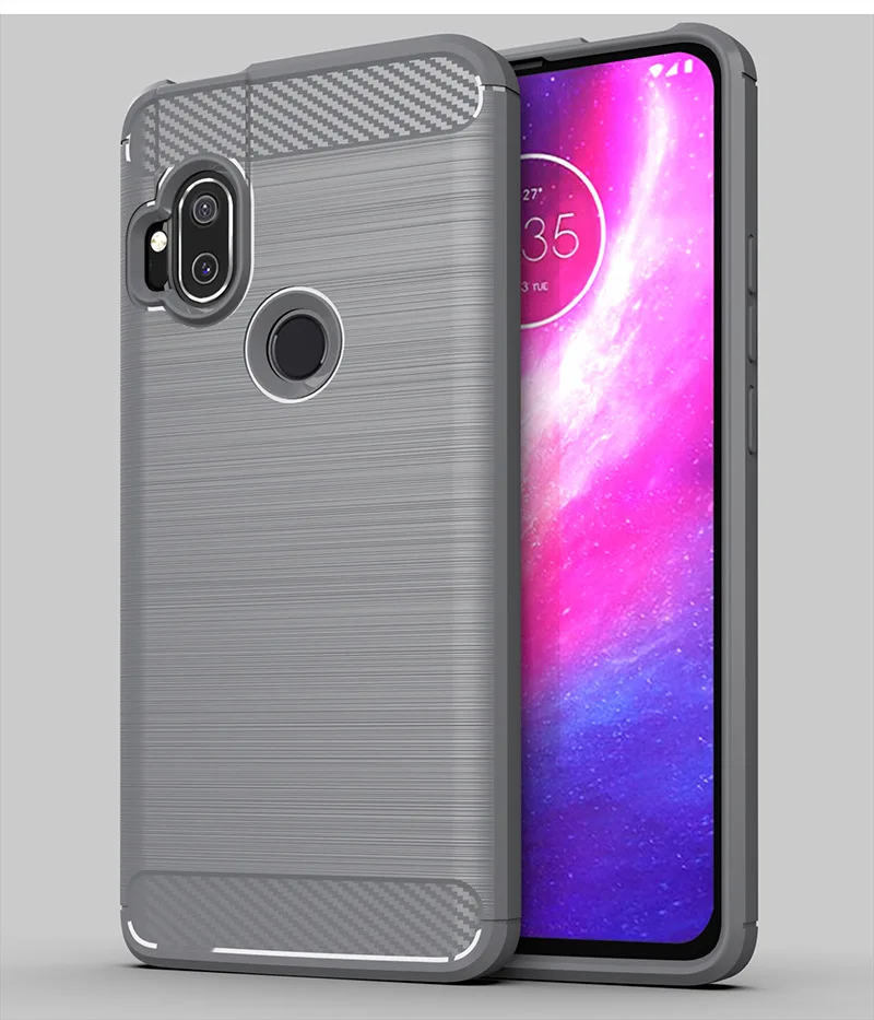 Для Moto One Hype чехол защитный чехол матовый карбоновый узор ТПУ Ударопрочный Мягкий чехол для Moto One Hype