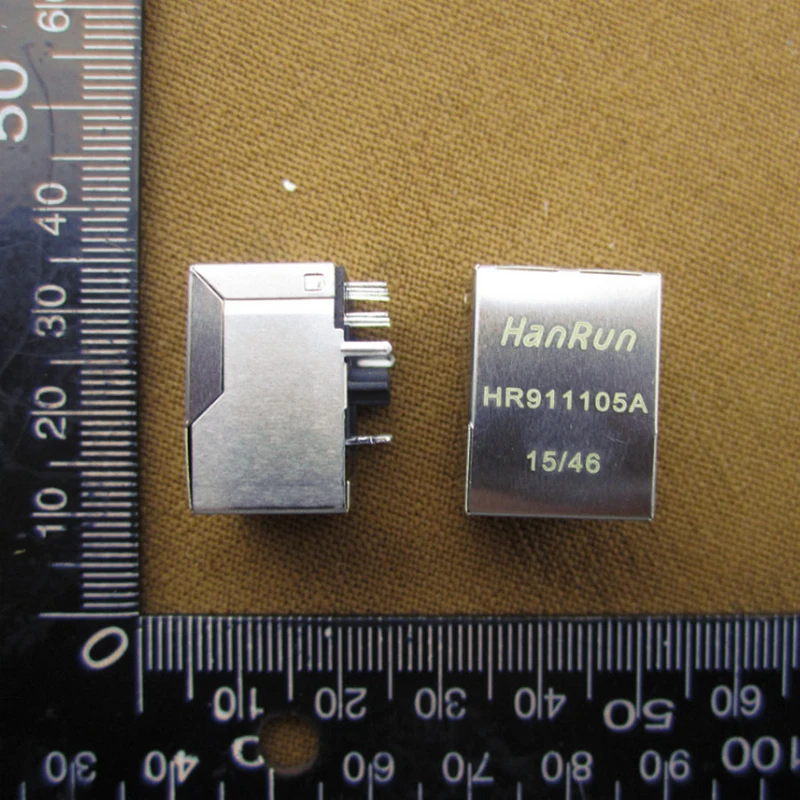50 шт. HR911105 HR911105A один порт с лампой разъем лазерная печать RJ45 сетевой трансформатор
