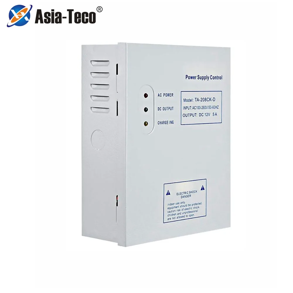 

AC 110~240V Door Access Control System Switch Power Supply Time Delay Max 15 Second Frequency Power DC12V 5A 50W