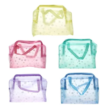 

Fashion Women Clear Transparent Plastic PVC Travel Makeup Cosmetic Toiletry Zip Bag Organizer Storage Pouch Toiletry Bag