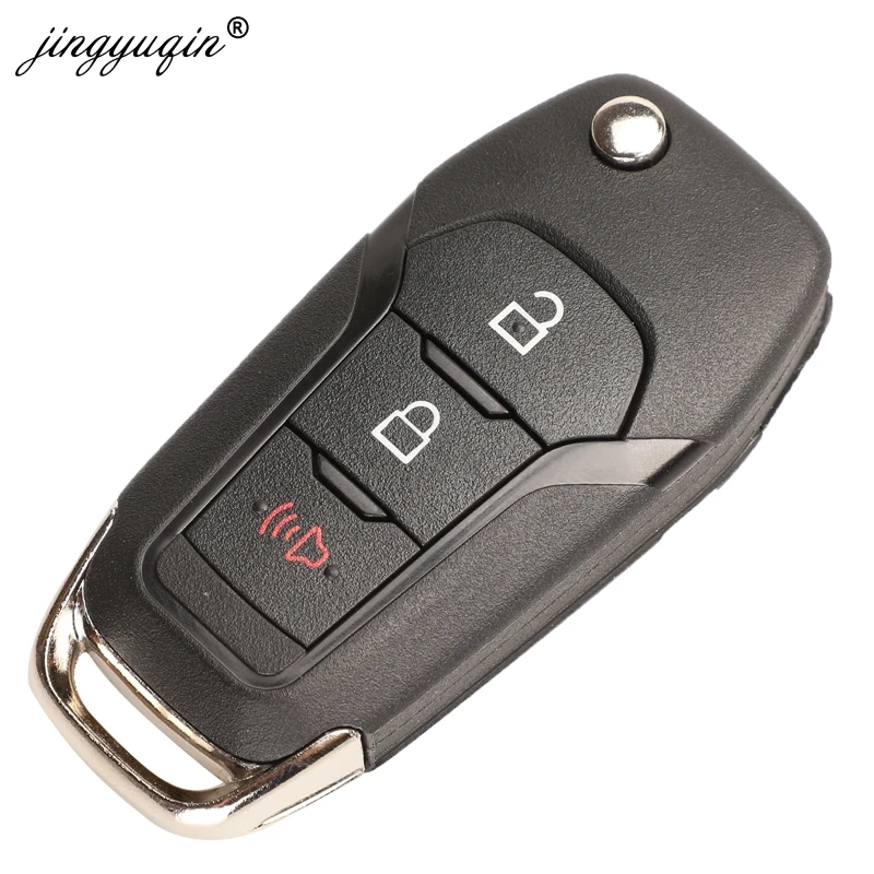 Jingyuqin Флип дистанционный брелок 3 кнопки 433 МГц ID49 чип для Ford S-MAX GALAXY MONDEO Mk2 Mk7 Ranger Explorer DS7T-15K601-B