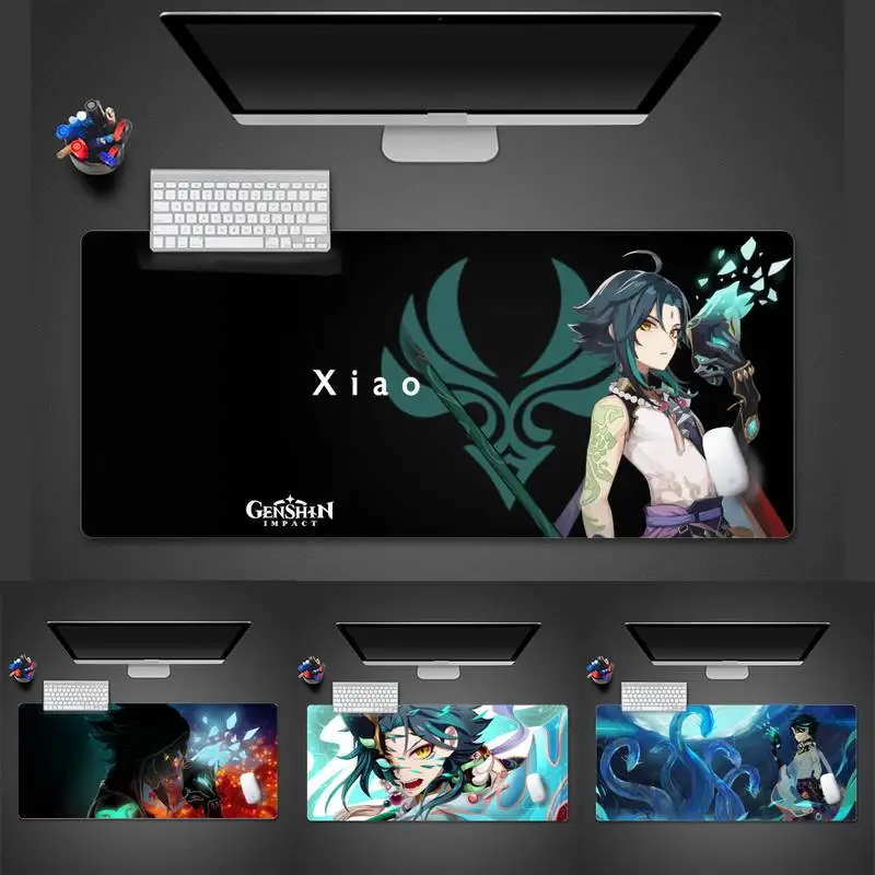 Genshin Impact gamer Beautiful Anime Mouse Mat Desk Table Protect Gamer Office Large pad X XL Non-slip Laptop Cushion | Компьютеры и