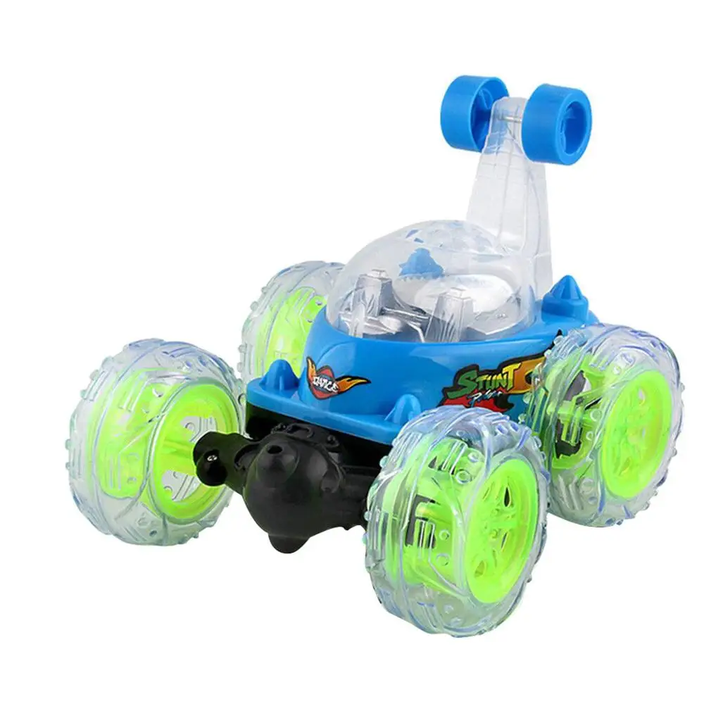 RC автомобиль 360 спиннинг и флипы с цветной вспышкой и музыкой для детей Дистанционное управление грузовик игрушки для дистанционного управления автомобиля@ A - Цвет: Синий