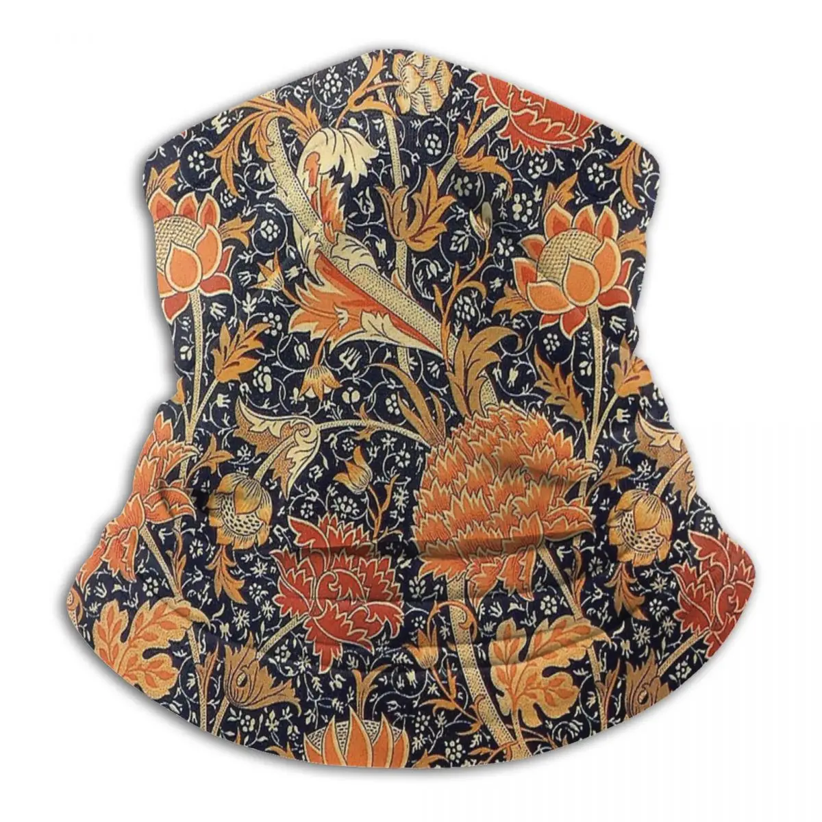 William Morris Orange Cray Floral Balaclava Mask Scarf Bandana Hunting Winter Facemask Airsoft Knitted | Спорт и развлечения